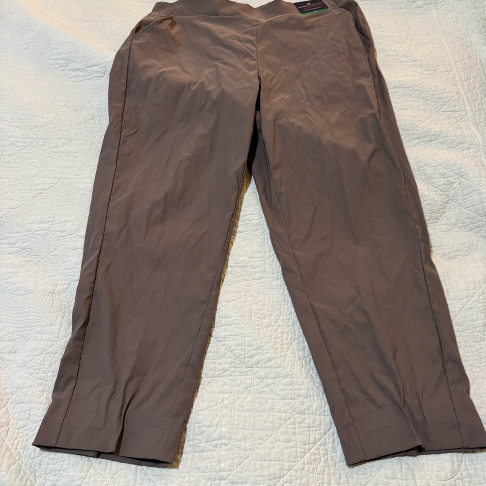 Modern Ambition Women’s Straight Leg Taupe Travel Pant Size XL